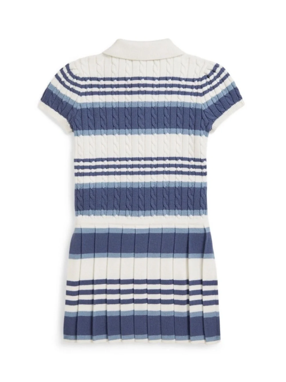 Ralph Lauren, Striped Mini-Cable Cotton Sweater Dress, NEW WITH TAGS